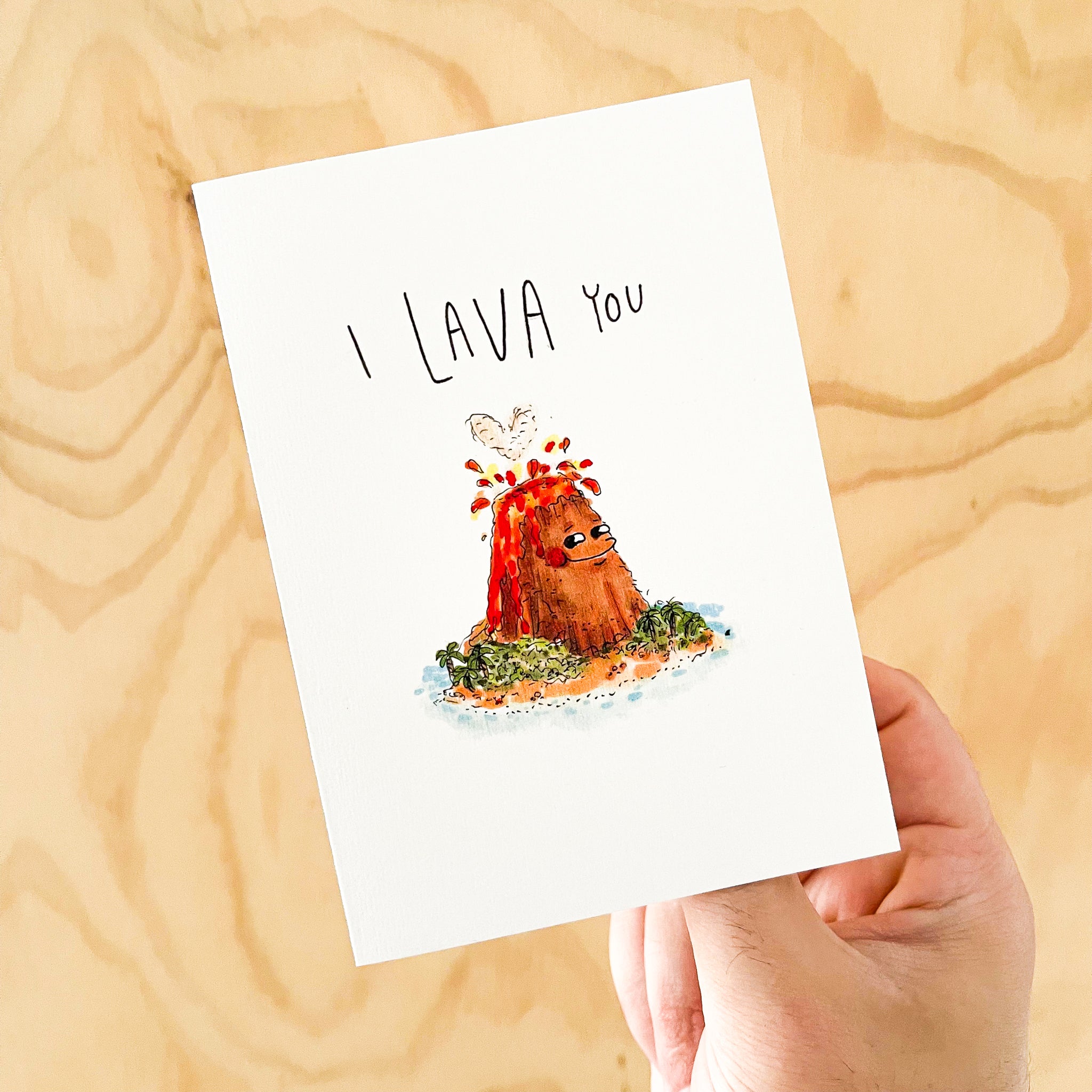 I Lava You | unique card | lovely card | hand-made card