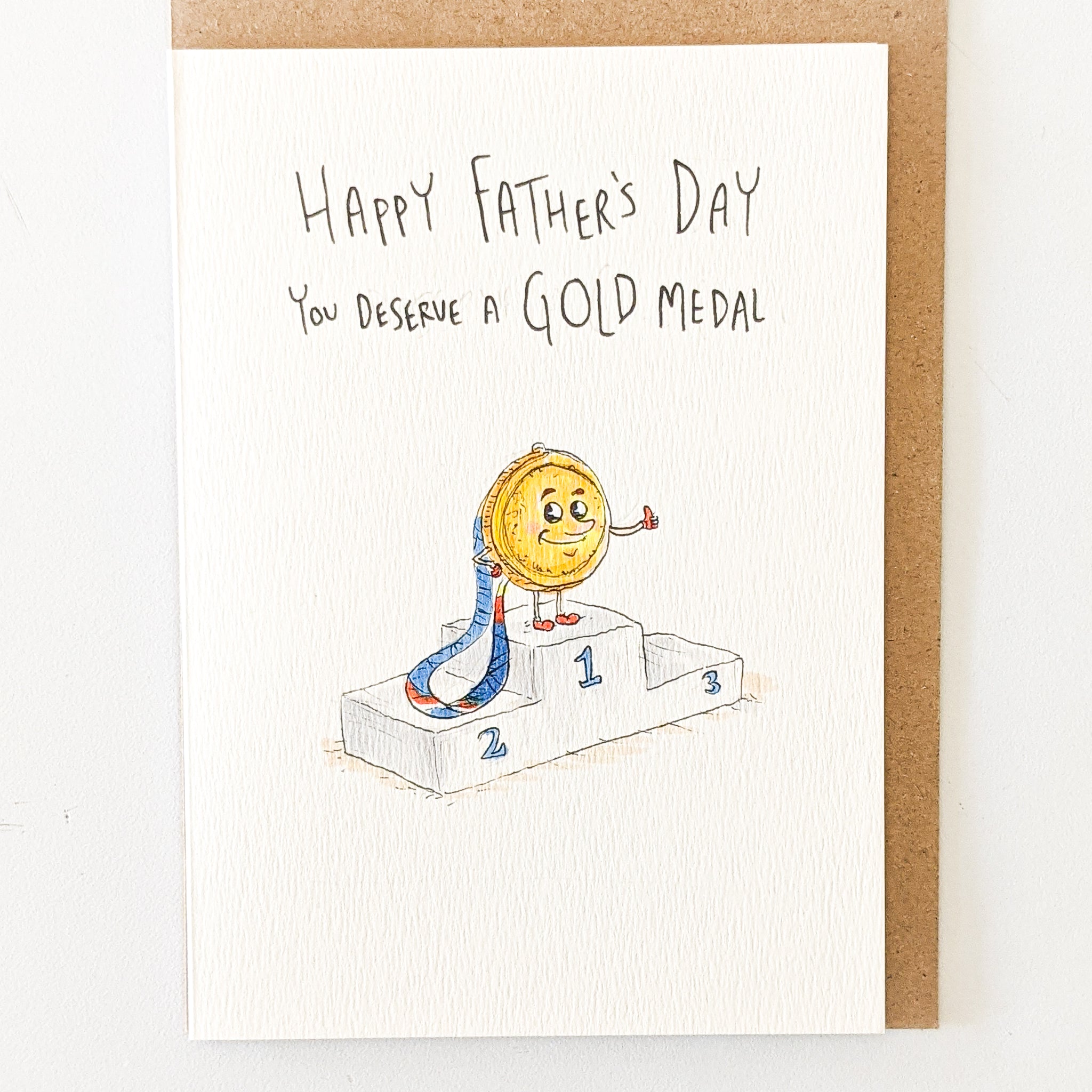Happy Father's Day, You Deserve a Gold Medal - Well Drawn