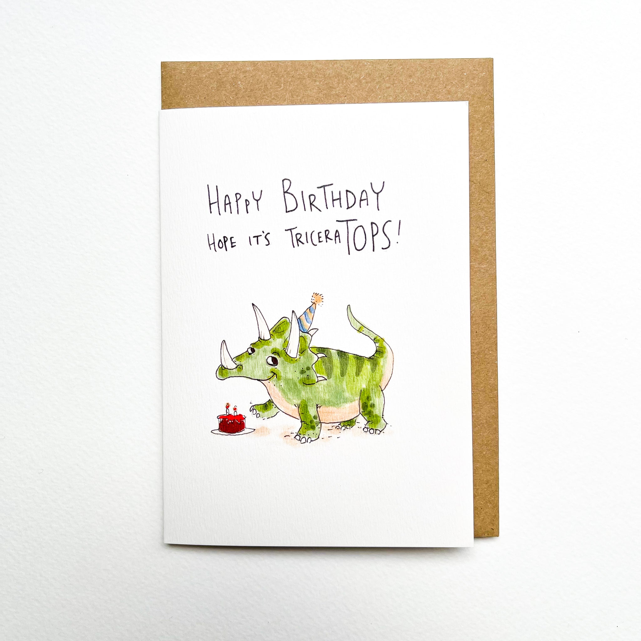 Happy Birthday, Hope It's TriceraTops - Well Drawn