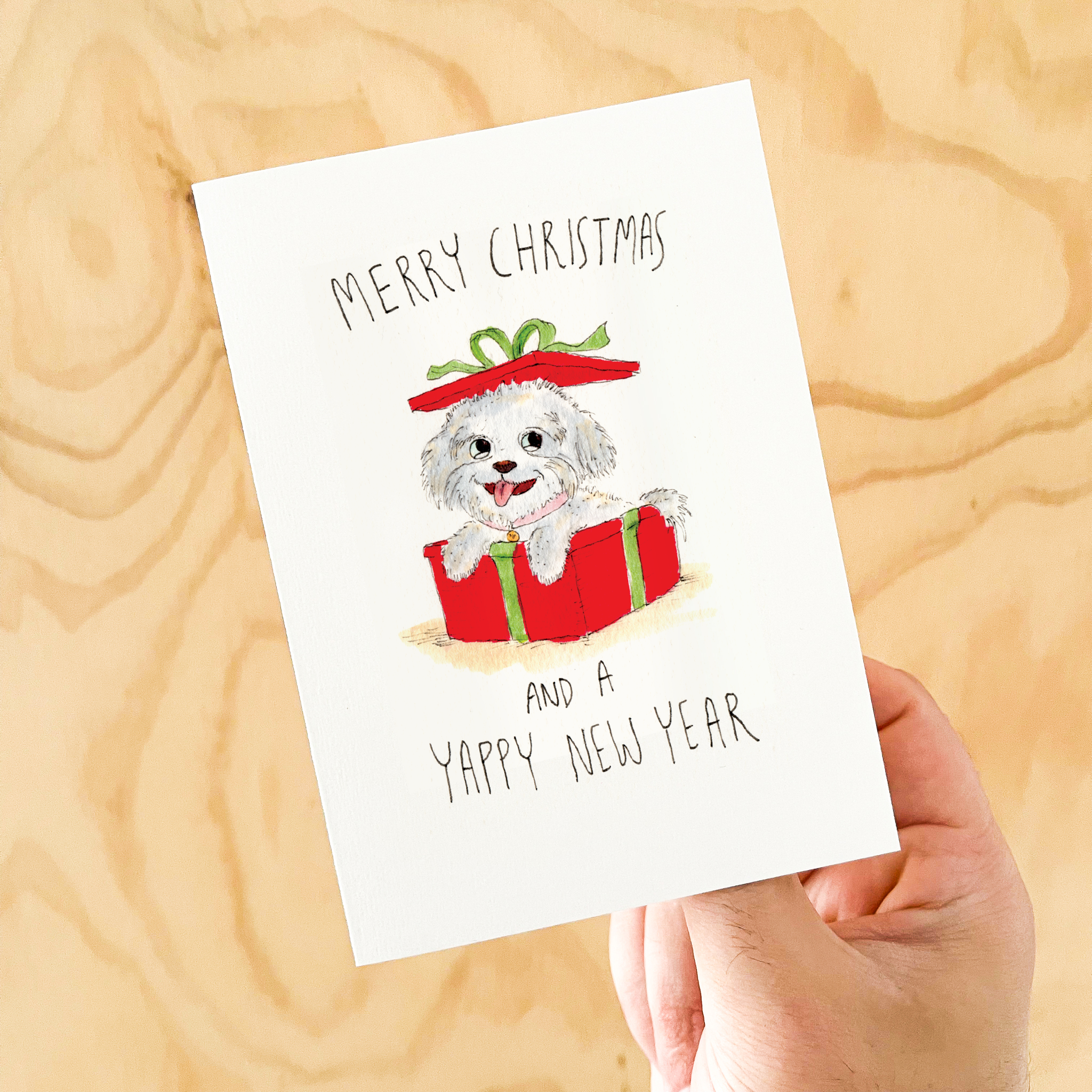 Merry Christmas and a Yappy New Year - Well Drawn